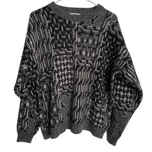 Upper Body Knit Sweater Abstract Geometric Paisley